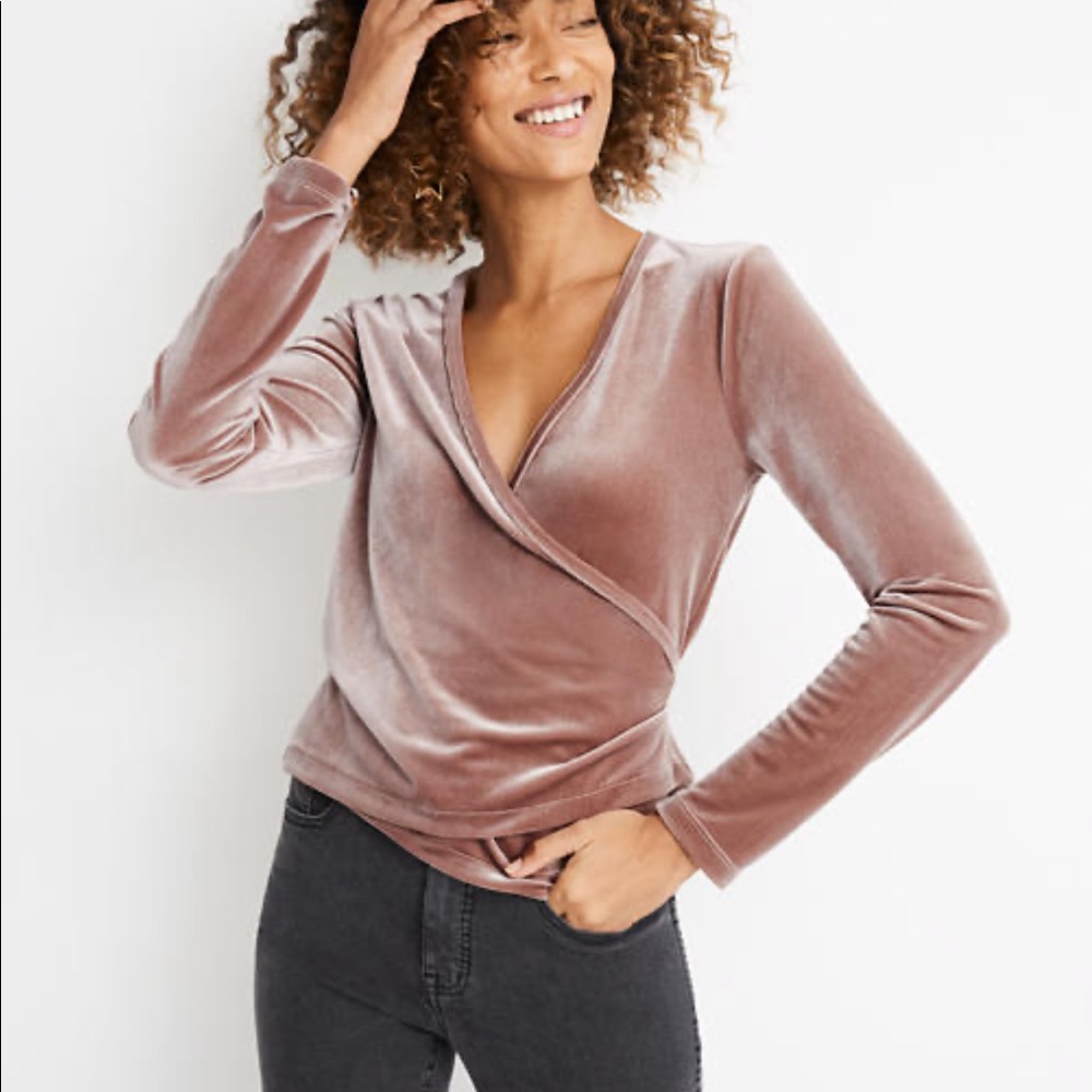 New velvet madewell wrap top